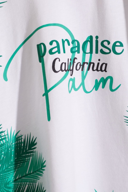 Yeşil Paradise Yazılı Palmiyeli Erkek Çocuk Şortlu Takım 18939