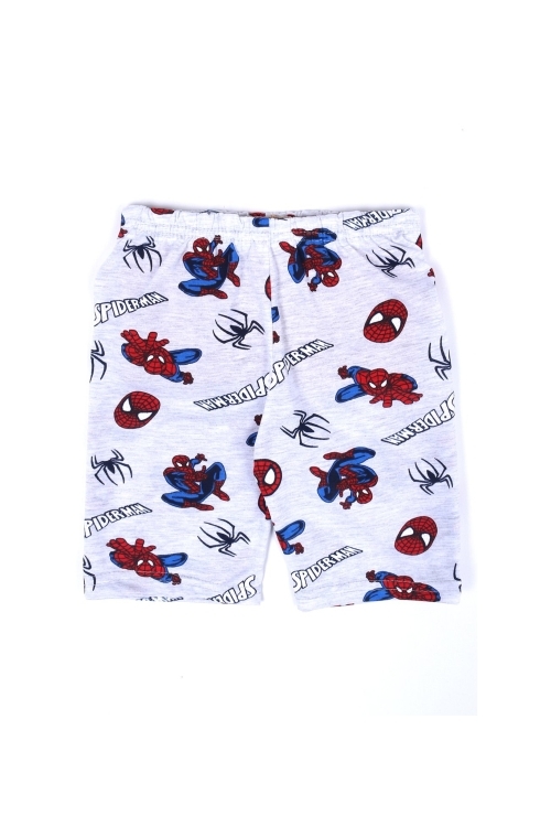 Erkek Çocuk Gri Örümcek Baskı 2-8 Yaş Kapri 4819