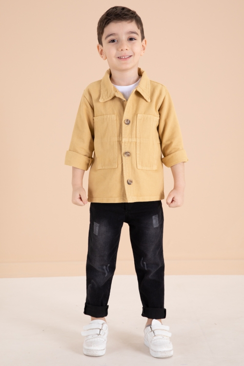 Hardal Jean Ceketli Pantolonlu Erkek Çocuk 3lü Takım 20014