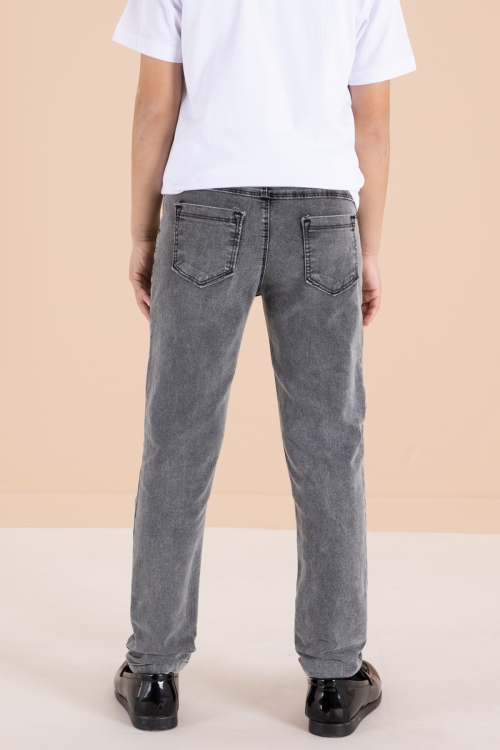 Kahve Armalı Gömlekli Jean Pantolonlu Erkek Çocuk 3lü Takım 19993