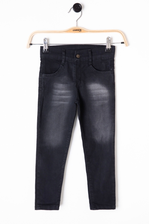 Kahve Fermuar Yakalı Sweatshirt ve Jean Pantolonlu Erkek Çocuk Takım 20108