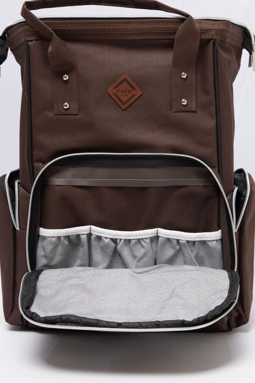 Kahve Kapitoneli Çok Fonksiyonlu Anne Bebek Bakım Çantası 19717