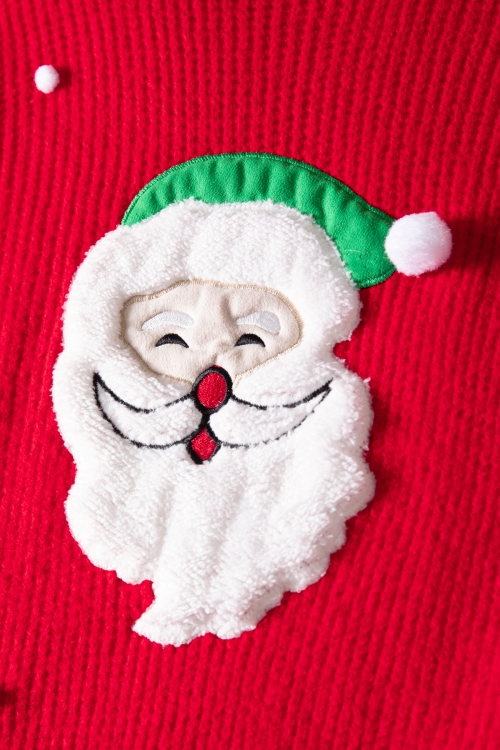 Kırmızı Noel Baba Nakışlı Çocuk Triko Kazak 19834