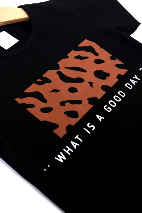 Kız Çocuk Siyah Leoparlı 2-8 Yaş Etekli Takım 4560