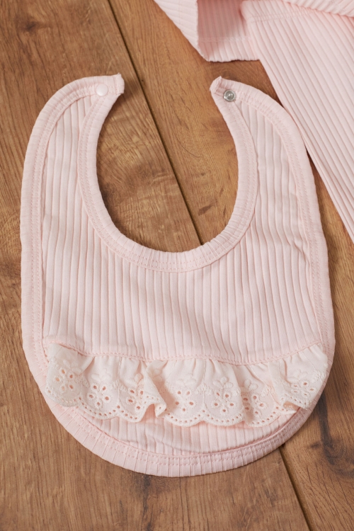 Kız Bebek Somon Fistolu 5li Şapkalı Hastane Çıkışı Seti 19476