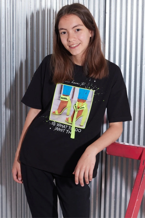 Kız Çocuk Batik Tshirt 10-15 Yaş 13957