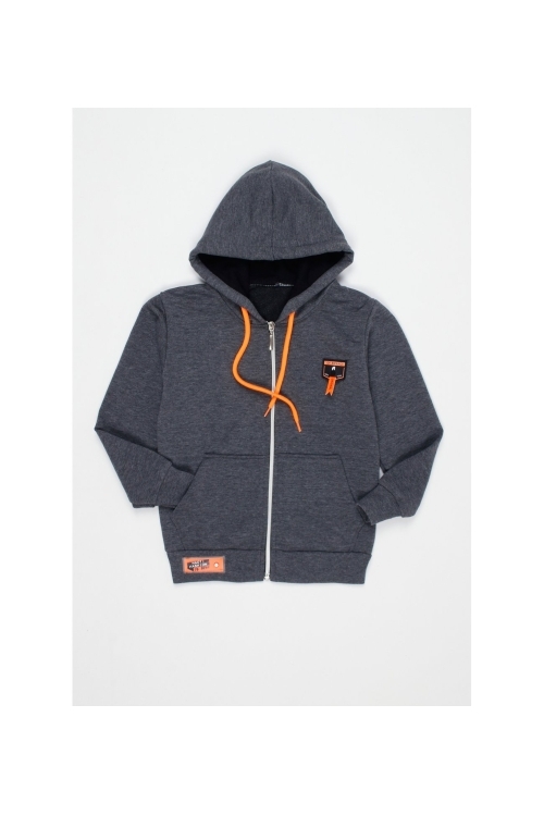 Mint Yeşili Erkek Çocuk Kanguru Cepli OfBrand Baskı Kapşon Hırka