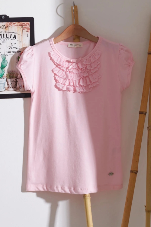 Kız Çocuk Pembe Tişört