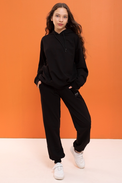 Kız Çocuk Siyah Basic Kapüşonlu Takım 18900