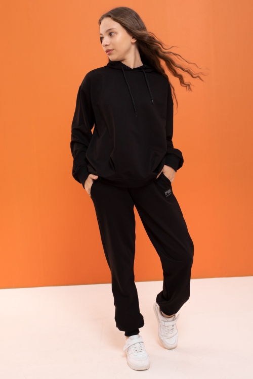 Kız Çocuk Siyah Basic Kapüşonlu Takım 18900