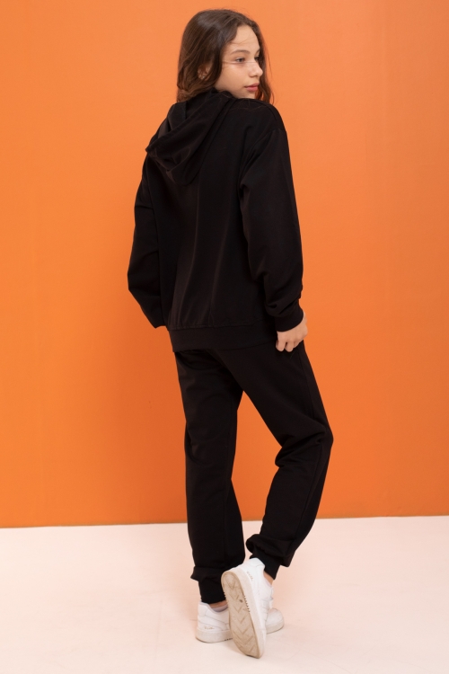 Kız Çocuk Siyah Basic Kapüşonlu Takım 18900