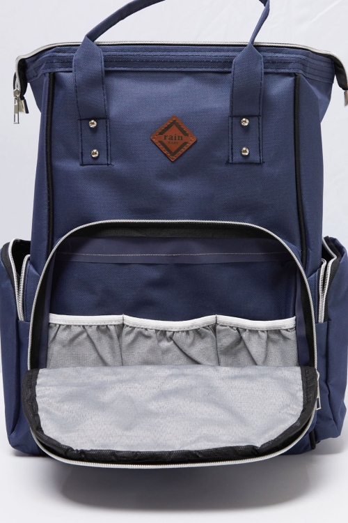 Lacivert Kapitoneli Çok Fonksiyonlu Anne Bebek Bakım Çantası 19716