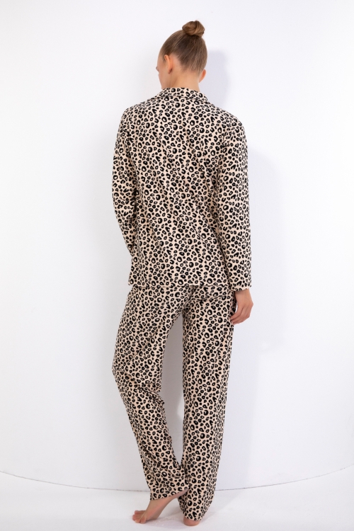 Leopar Desenli Bayan Pijama Takımı 20129