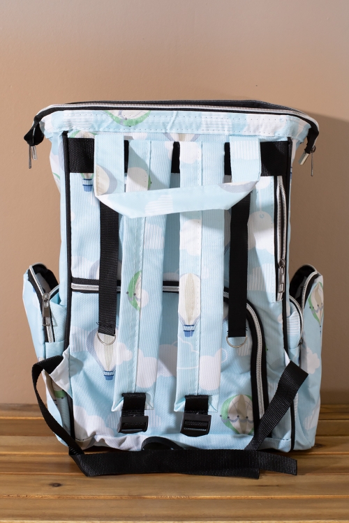 Mavi Desenli Çok Fonksiyonlu Termal Anne Bebek Bakım Çantası 19708