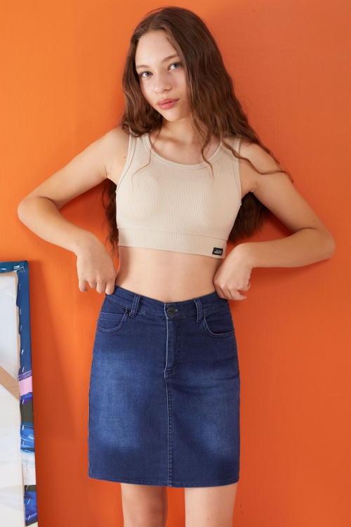 Mavi Kız Çocuk Jean Etek 15531