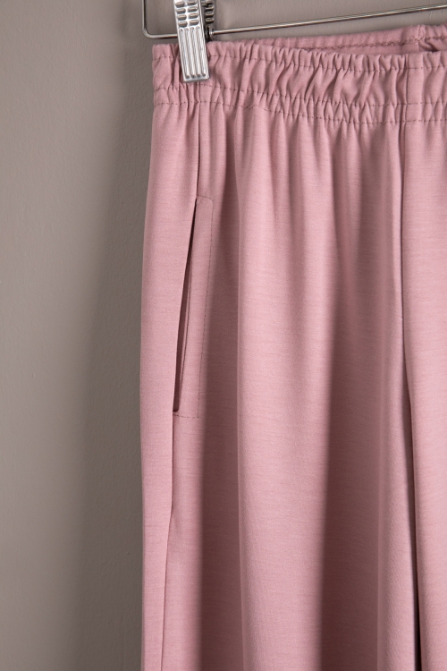 Pembe Geniş Paça Kesim Basic Kız Çocuk Pantolon 19786