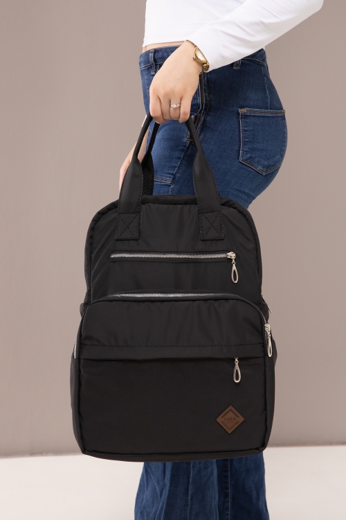 Siyah Çok Fonksiyonlu Bebek Bakımı & Anne Sırt Çantası 19836