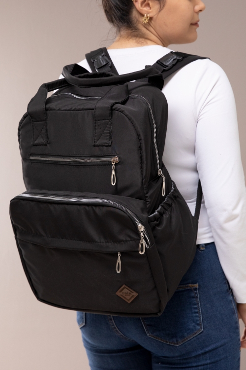 Siyah Çok Fonksiyonlu Bebek Bakımı & Anne Sırt Çantası 19836