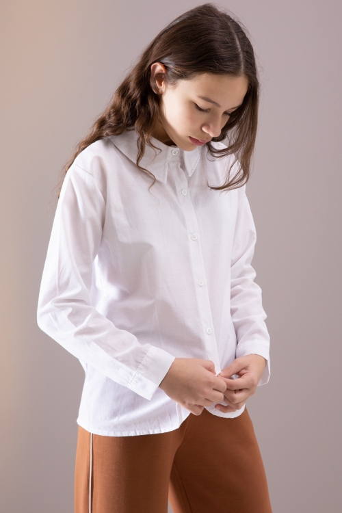 Taba Kol Detaylı Badili Gömlekli Kız Çocuk Pantolonlu 3lü Takım 19879