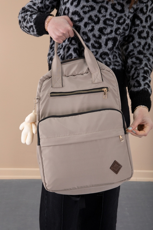 Bej Çok Fonksiyonlu Aksesuarlı Bebek Bakımı & Anne Sırt Çantası 20237