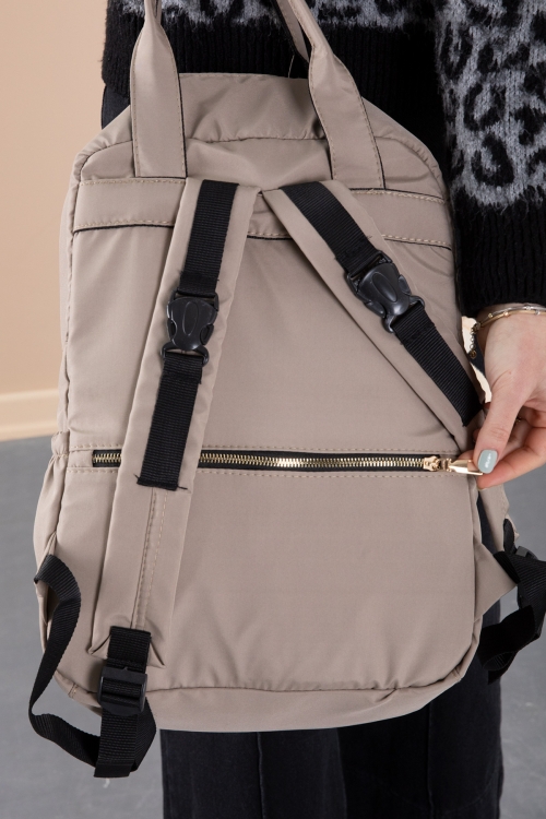 Bej Çok Fonksiyonlu Aksesuarlı Bebek Bakımı & Anne Sırt Çantası 20237