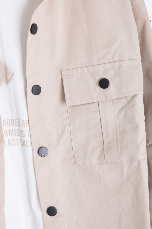 Bej Erkek Çocuk Baskılı Tişörtlü 3lü Takım 20331