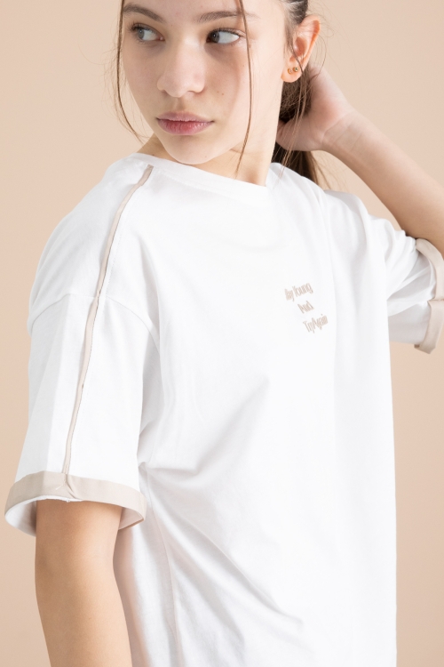 Bej Kız Çocuk Paraşüt Pantolonlu 2li Takım 20392