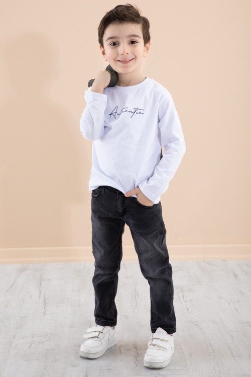 Erkek Çocuk Haki Sırtı Baskılı Fermuarlı Ceketli Pantolonlu 3lü Takım 20281