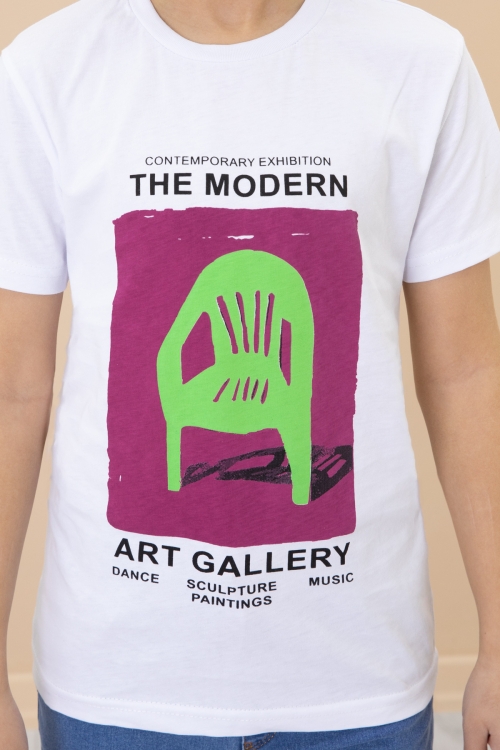 Erkek Çocuk Kahve Baskılı Tişörtlü Jean Gömlekli 2li Takım 20032