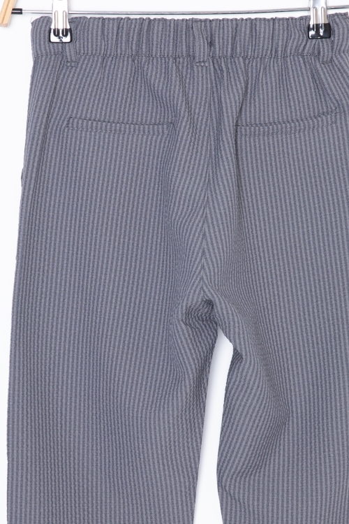 Füme Beli Bağcıklı Duble Paça Erkek Çocuk Jogger Pantolon 20039