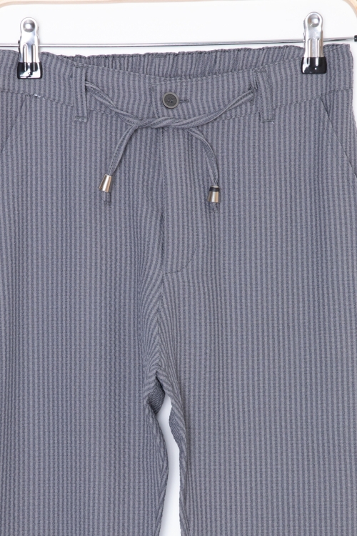 Füme Beli Bağcıklı Duble Paça Erkek Çocuk Jogger Pantolon 20039