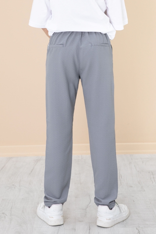 Füme Duble Paça Erkek Çocuk Jogger Kumaş Pantolon 20055