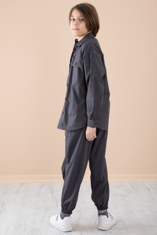 Füme Erkek Çocuk Gögüs Cepli 3lü Takım 20350