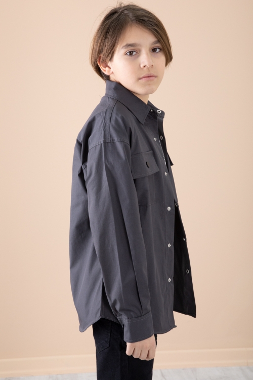 Füme Gömlek Tişörtlü Erkek Çocuk 2li Takım 20126