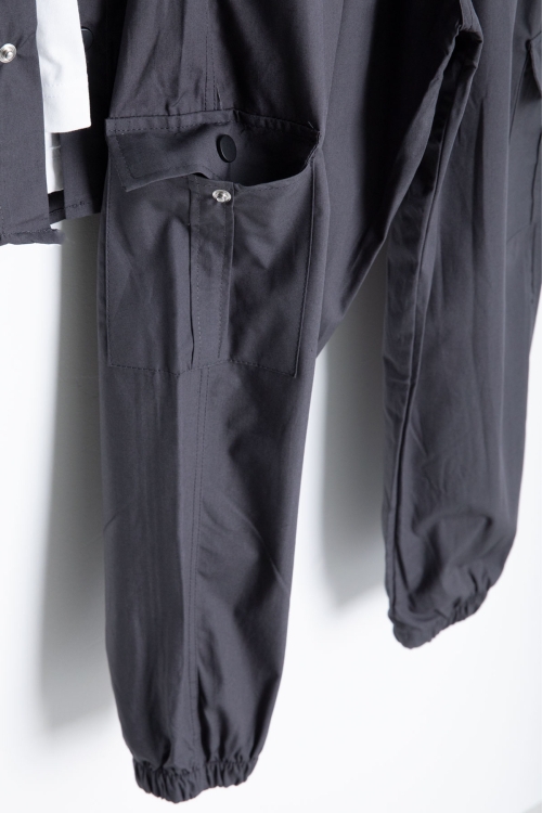 Füme Yazılı Tişörtlü Paraşüt Gömlekli Erkek Çocuk 3lü Alt Üst Takım 20540