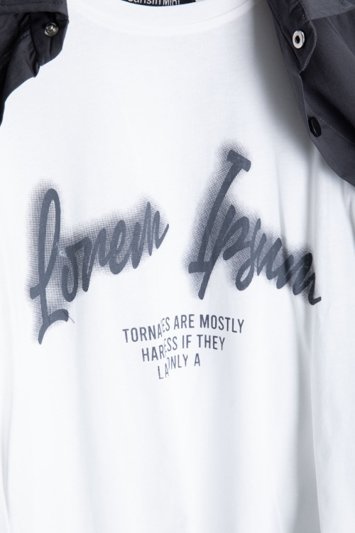 Füme Yazılı Tişörtlü Paraşüt Gömlekli Erkek Çocuk 3lü Alt Üst Takım 20540