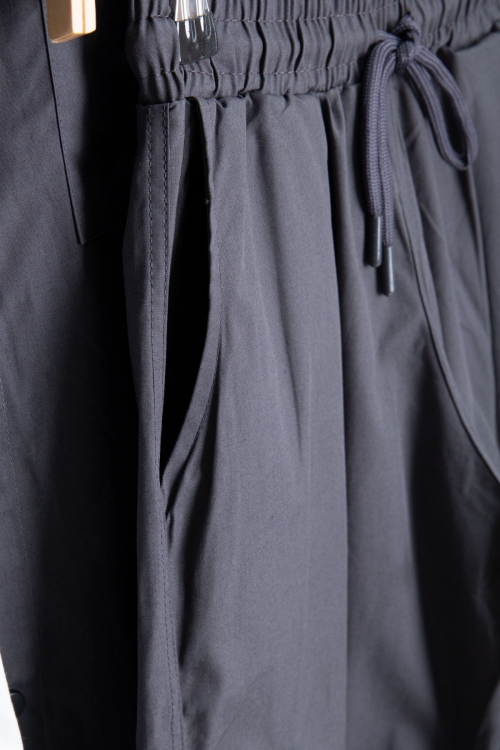 Füme Yazılı Tişörtlü Paraşüt Gömlekli Erkek Çocuk 3lü Alt Üst Takım 20540