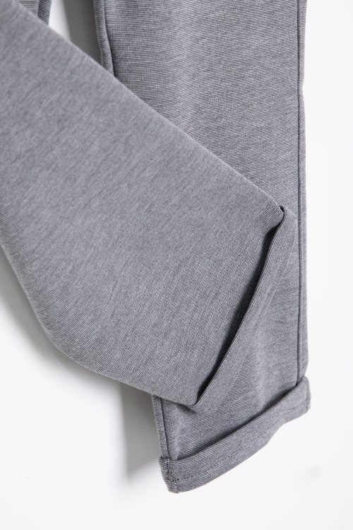 Gri Beli Lastikli Duble Paça Erkek Çocuk Jogger Kumaş Pantolon 20518