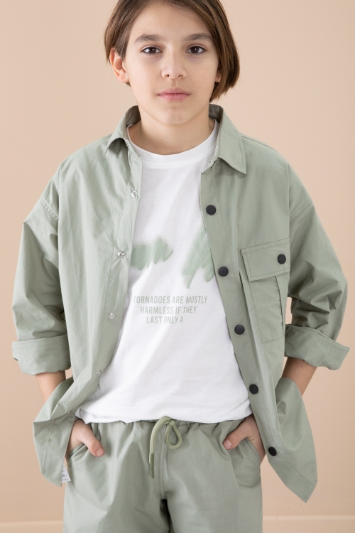 Haki Erkek Çocuk Baskılı Tişörtlü 3lü Takım 20330