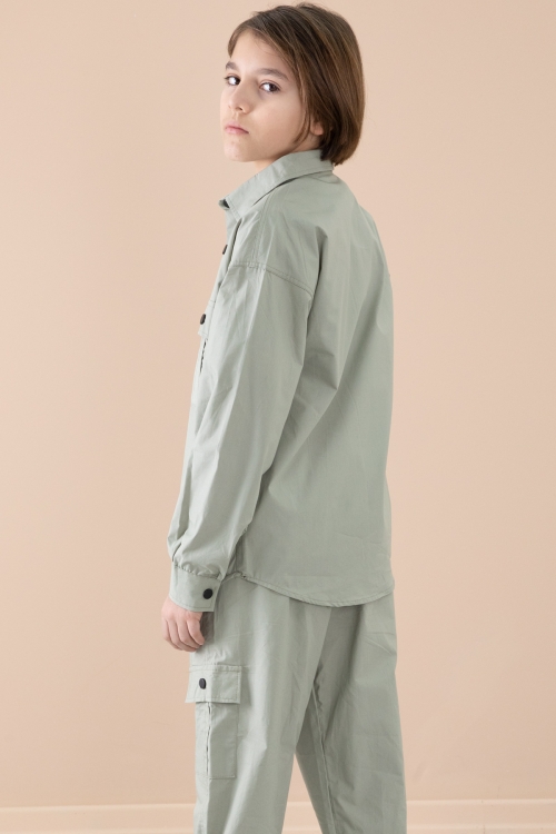 Haki Erkek Çocuk Baskılı Tişörtlü 3lü Takım 20330