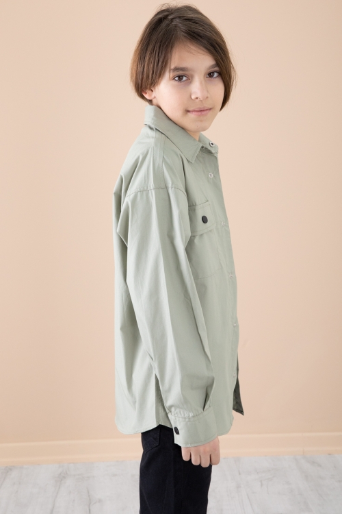 Haki Gömlek Tişörtlü Erkek Çocuk 2li Takım 20127