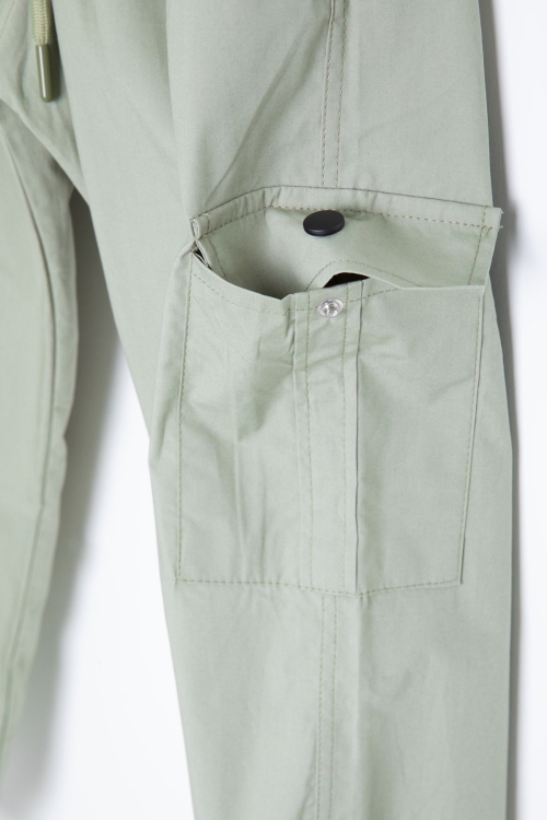 Haki Yazılı Tişörtlü Paraşüt Gömlekli Erkek Çocuk 3lü Alt Üst Takım 20541