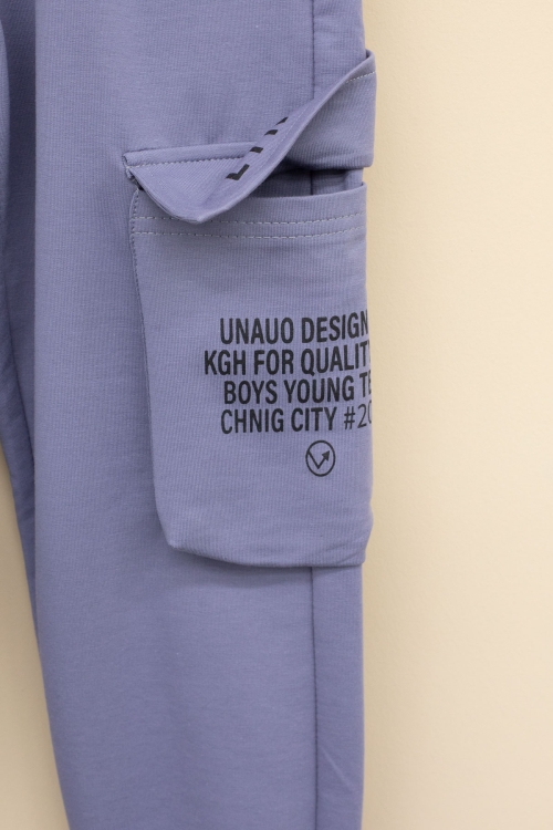 İndigo Yazı Baskılı Cepli Erkek Çocuk Beli Lastikli Eşofman Altı 20207