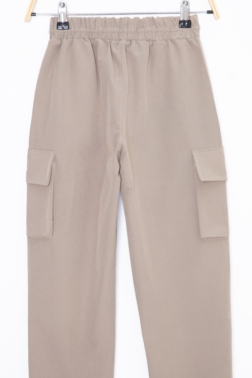 Kahve Kargo Cepli Erkek Çocuk Paraşüt Pantolon 20215