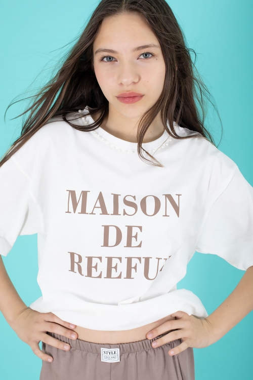 Kahverengi Kız Çocuk Etekli Baskılı Tişörtlü Takım 20507