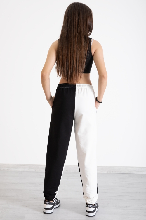 Kız Çocuk Siyah Yıldız Desenli 9-16 Yaş Eşofman Altı 12900