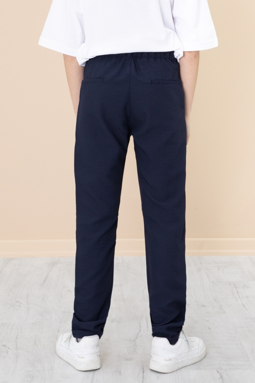 Lacivert Duble Paça Erkek Çocuk Jogger Kumaş Pantolon 20052