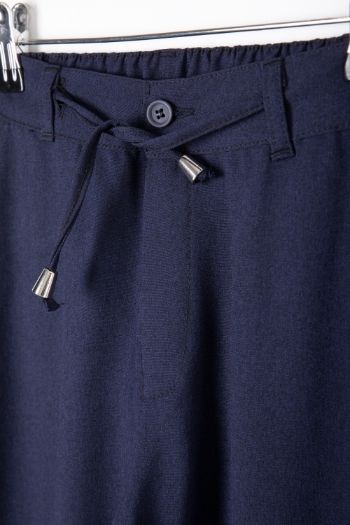 Lacivert Erkek Çocuk Duble Paça Jogger Kumaş Pantolon 20048