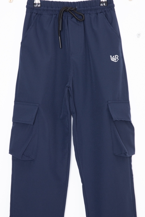 Lacivert Kargo Cepli Erkek Çocuk Paraşüt Pantolon 20211