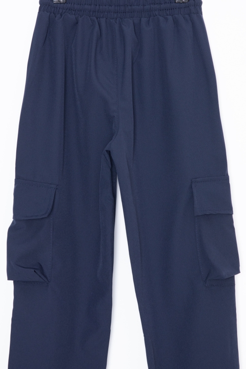 Lacivert Kargo Cepli Erkek Çocuk Paraşüt Pantolon 20211